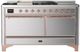 Ilve® Majestic III 60'' Custom Pro Style Dual Fuel Liquid Propane Range with Solid Door and Copper Trim-1
