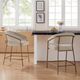 Linon Portland 2-Piece Beige/Bronze Counter Stool Set-1