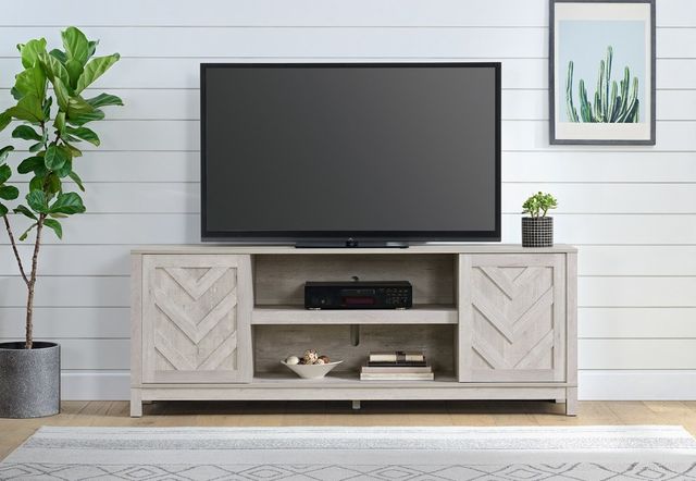 Elements International Eleanor White 70'' TV Stand-1
