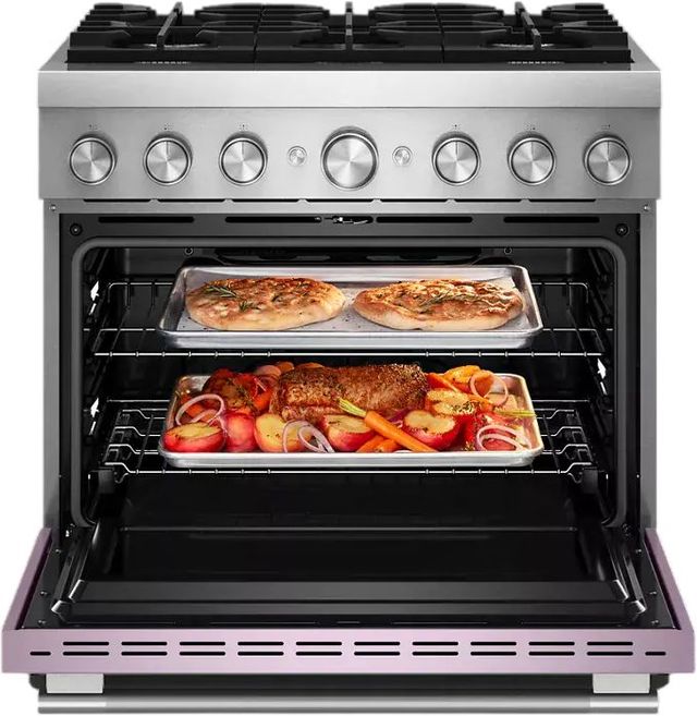 KitchenAid® 36" Wildflower 6 Burner Pro Style Dual Fuel Range with No Preheat Air Fry Mode-4