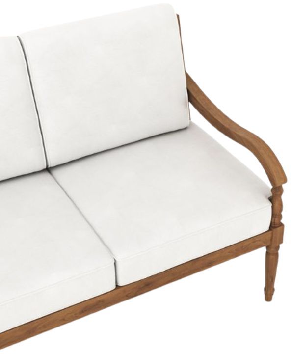 New Classic® Home Furnishings Savannah White Linen Outdoor Sofa-4