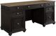 Riverside Furniture Regency Antique Oak Credenza Desk with Matte Black Base-0