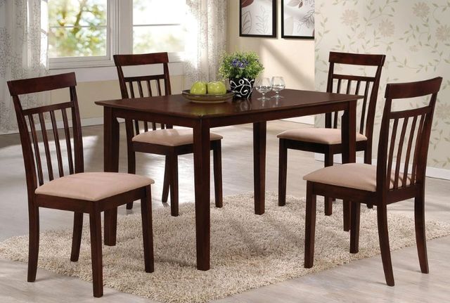ACME Furniture Samuel 5-Piece Beige/Espresso Dining Set-1