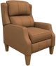 Best® Home Furnishings Customizable Pauley I Leather Manual High Leg Recliner with Honey Birch Legs-0