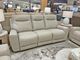 Violino Motion Leather Light Grey Power Reclining Sofa-0