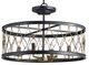 Currey & Company Crisscross French Black/Pyrite Bronze Pendant-0