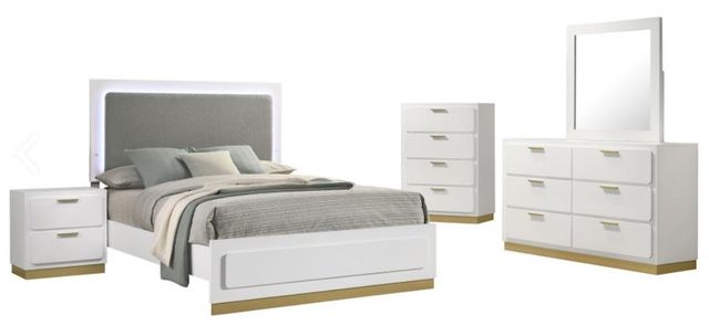 Coaster® Caraway 5-Piece White California King Bedroom Set -0