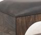 International Furniture Direct Balam Gray/Stained Dark Upholstered Bench-4