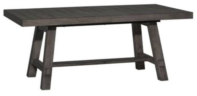 Clearance Liberty Furniture Modern Farmhouse 7-Piece Dusty Charcoal Trestle Table Set-3