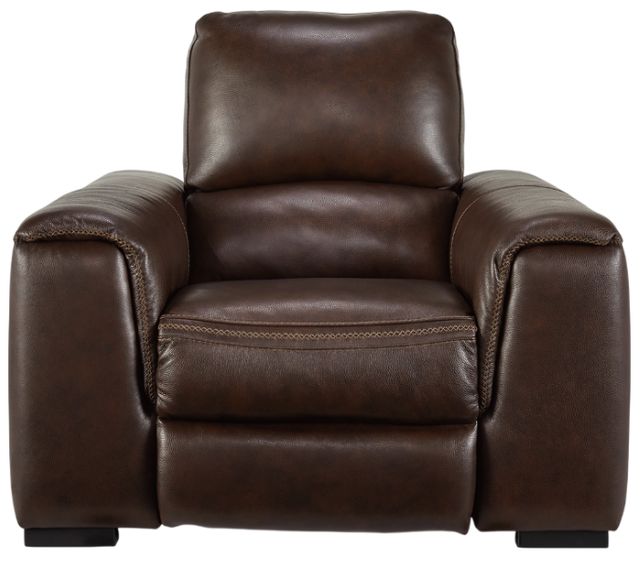 Signature Design by Ashley® Alessandro Walnut Power Recliner with Adjustable Headrest-1