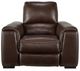 Signature Design by Ashley® Alessandro Walnut Power Recliner with Adjustable Headrest-1