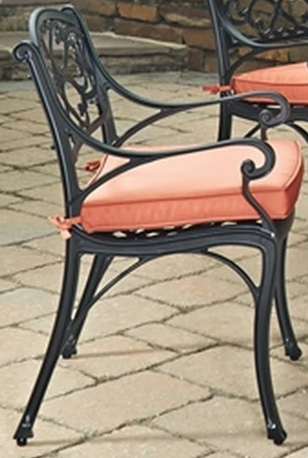 homestyles® Sanibel 7-Piece Black Outdoor Dining Set with Umbrella and Cushions-2