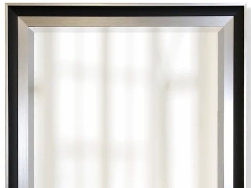 Stylecraft Black/Silver Beveled Framed Wall Mirror-1