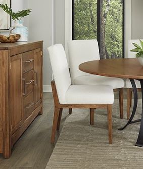 Artisan & Post by Vaughan-Bassett Crafted Cherry by Ben & Erin Napier White/Medium Cherry Upholstered Side Chair  -3
