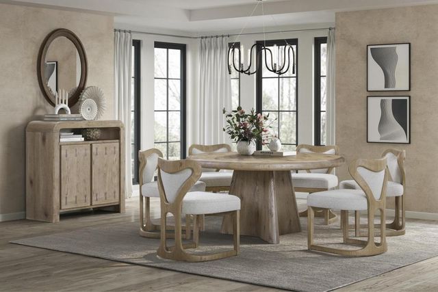 Bernards Pagosa Beige Round Dining Table-4