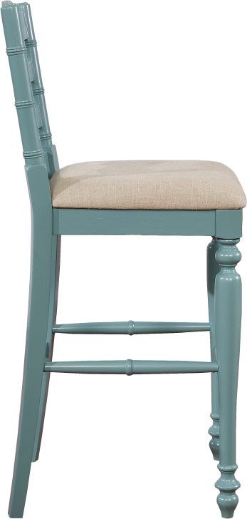 Linon Marino Antique Blue Bar Stool-3