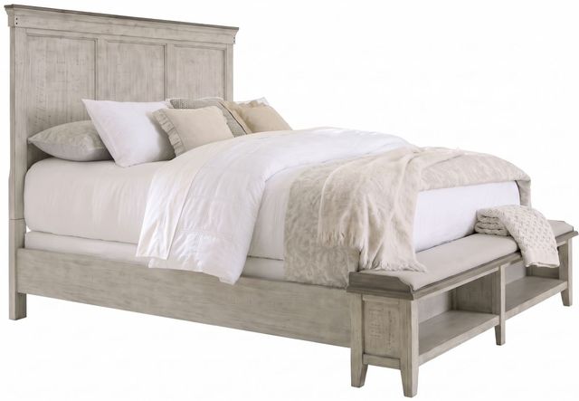 Liberty Furniture Ivy Hollow 4-Piece Dusty Taupe/Weathered Linen King Storage Panel Bed Set-1