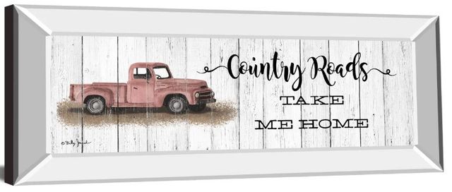 Classy Art Take Me Home Country Roads by Billy Jacobs Mirror Framed Wall Art-0