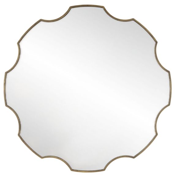 Uttermost® Gearing Up Antiqued Golden Bronze Mirror-0
