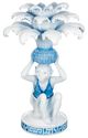 A & B Home Blue/White Monkey Lifting Palm Tree Candle Holder-0
