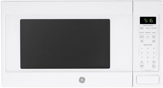 GE® 1.6 Cu. Ft. White Countertop Microwave