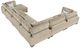 Homelegance® Tinley 6-Piece Brown Modular Sectional and Chaise-4