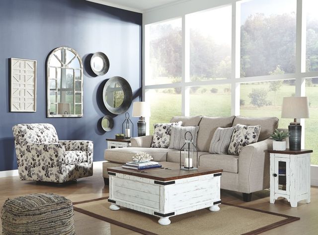 Benchcraft® Abney Platinum Swivel Accent Chair-2