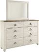 Signature Design by Ashley® Willowton 3-Piece Whitewash Queen Panel Bedroom Set-2