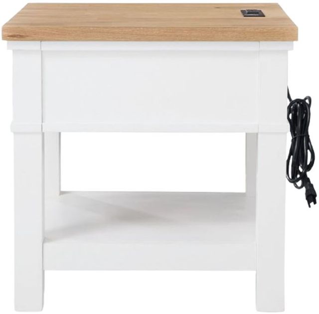Signature Design by Ashley® Ashbryn Natural End Table with White Base-2
