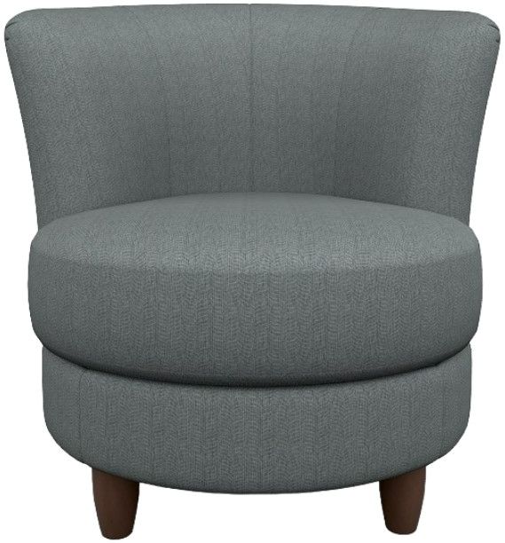 Best® Home Furnishings Customizable Palmona Swivel Barrel Chair with Dark Walnut Legs-1