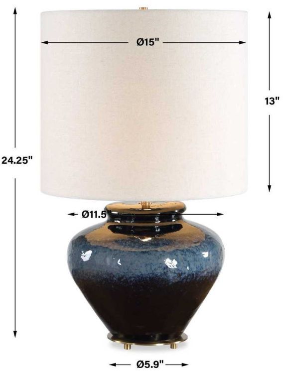 Uttermost® Andrus Blue Glaze Table Lamp-2