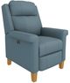 Best® Home Furnishings Customizable Prima Leather Power High Leg Recliner with Tilt Headrest and Honey Birch Legs-0