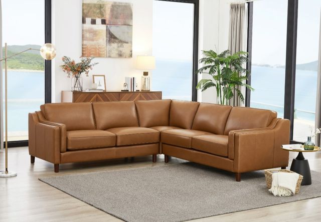 Hydeline® Bella 3-Piece Cognac Brown Sectional-2