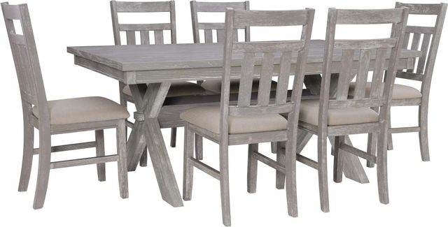 Powell® Turino 7-Piece Weathered Gray Dining Set-0