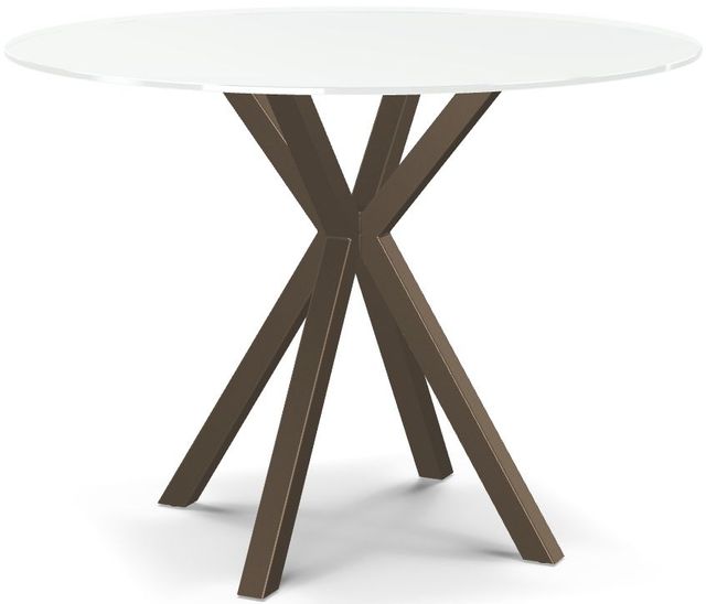 Amisco Customizable Asterisk White Round Counter-Height Table-0