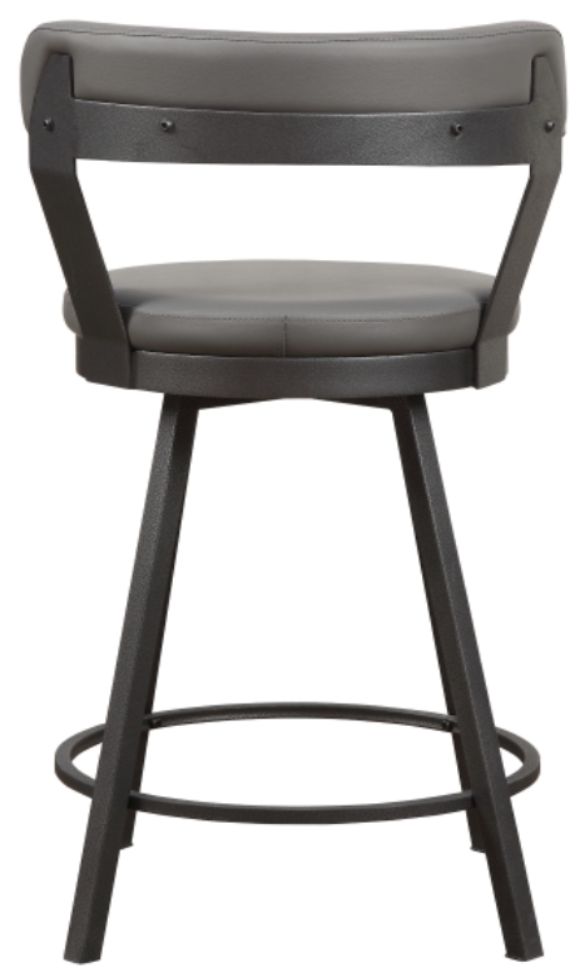 Homelegance® Appert Dark Gray/Gray Swivel Counter Height Chair-3