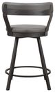 Homelegance® Appert Dark Gray/Gray Swivel Counter Height Chair-3