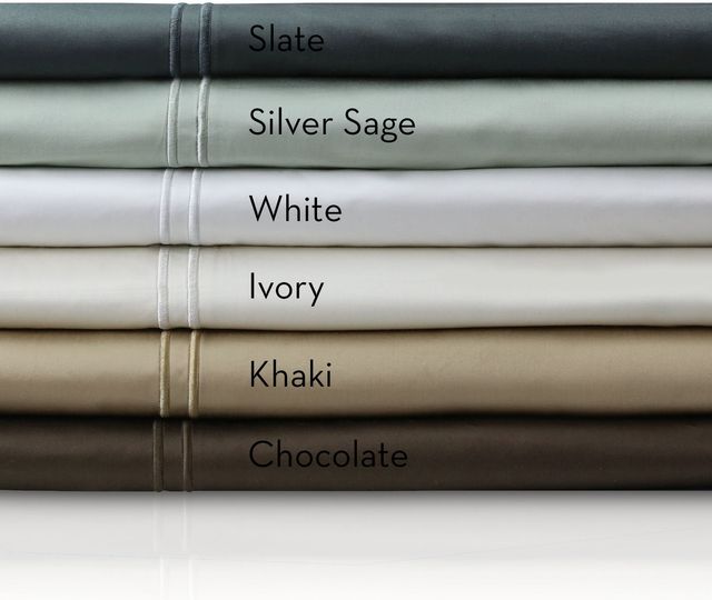 Malouf® 600 TC Egyptian Cotton Slate Split California King Sheet Set-3