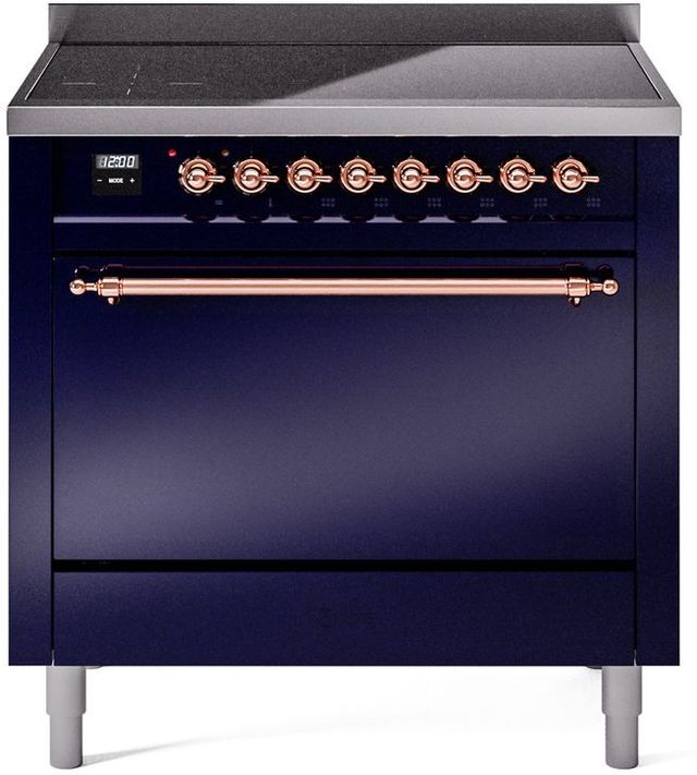 Ilve® Nostalgie II Series 36" Midnight Blue Pro Style Induction Range-0