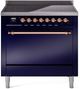 Ilve® Nostalgie II Series 36" Midnight Blue Pro Style Induction Range-0