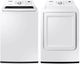 Samsung White Top Load Washer & Electric Dryer Laundry Pair-0