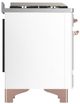 Ilve® Majestic III 48" White Pro Style Dual Fuel Natural Gas Range with Griddle and Copper Trim-4