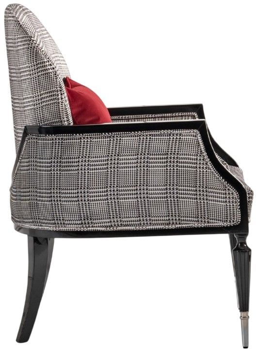 Michael Amini® La Francaise Black/Domino Accent Chair-3