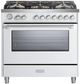 Verona® Ultima 36" White Pro Style Gas Range-0