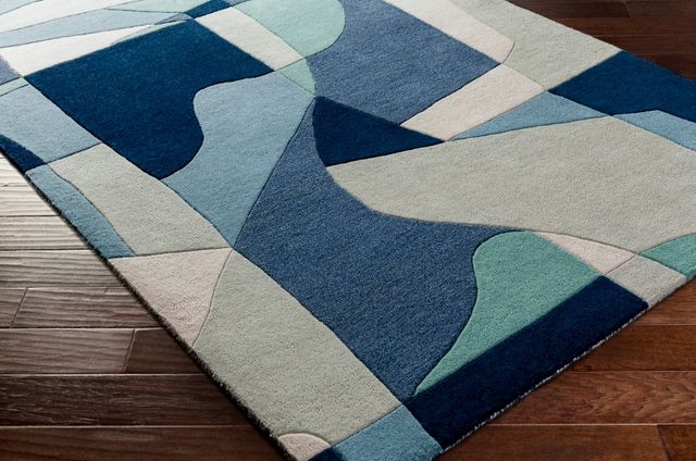 Surya Forum Dark Blue 5'x8' Area Rug-2