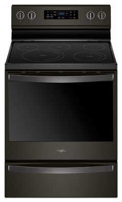 Whirlpool® 30" Fingerprint Resistant Black Stainless Steel Freestanding Electric Range