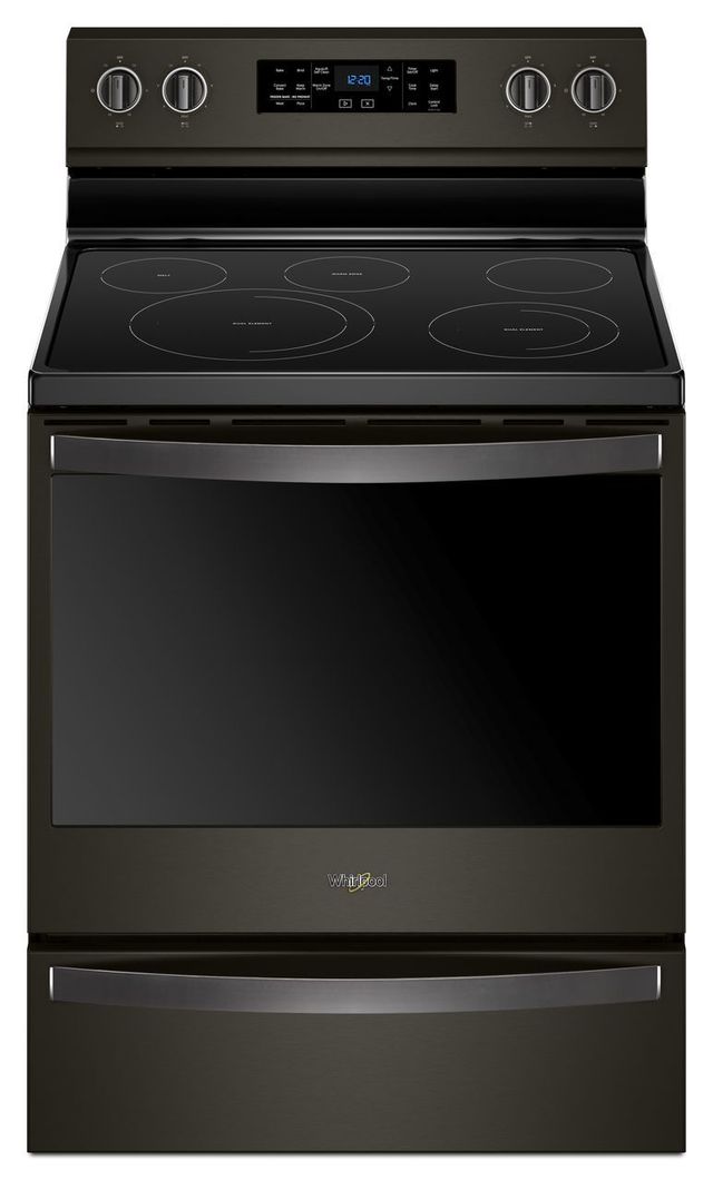 Whirlpool® 30" Fingerprint Resistant Black Stainless Steel Freestanding Electric Range-0