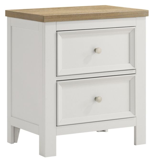 Crown Mark Aston White Nightstand-0