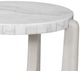 Bassett Mirror Gavin Driftwood End Table with White Top-2