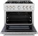ZLINE Select 36" Satin Stainless Steel Pro Style Gas Range-1